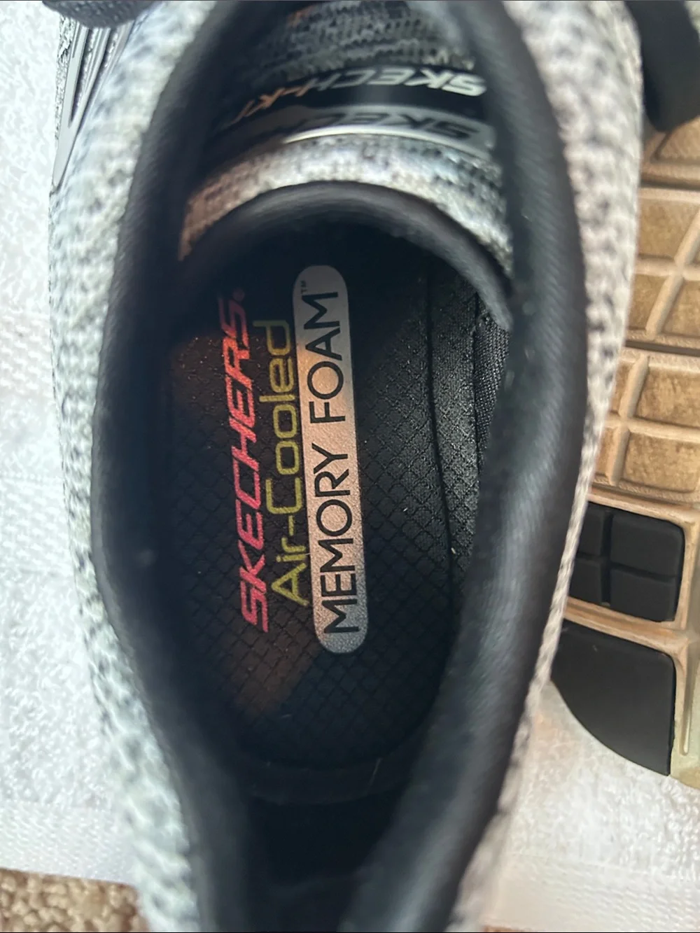 Skechers Gray and Black Knit Athletic Sneakers
